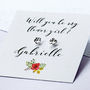Personalised Will You Be My Flower Girl Stud Earrings, thumbnail 1 of 12