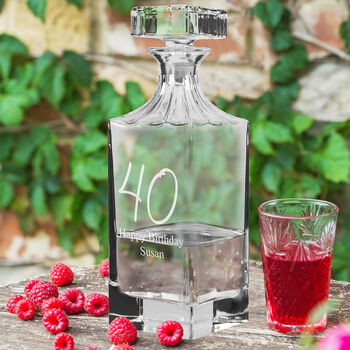 Personalised Milestone Birthday Decanter Gift, 3 of 10