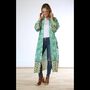 Malachite Kimono Dressing Gown ~ Mosaic Print Robe, thumbnail 1 of 7