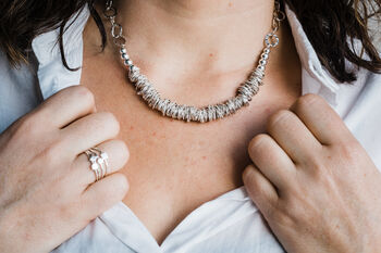 Sterling Silver Large Nugget Necklace, 5 of 6