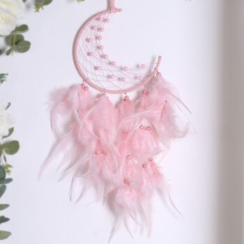 Baby Room Decor Pastel Colourful Moon Dream Catcher, 2 of 4