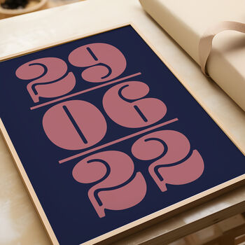 Custom Date Print | Personalised Poster | Gift | Wedding | Anniversary | Couples | Trendy | Gallery Wall, 7 of 10