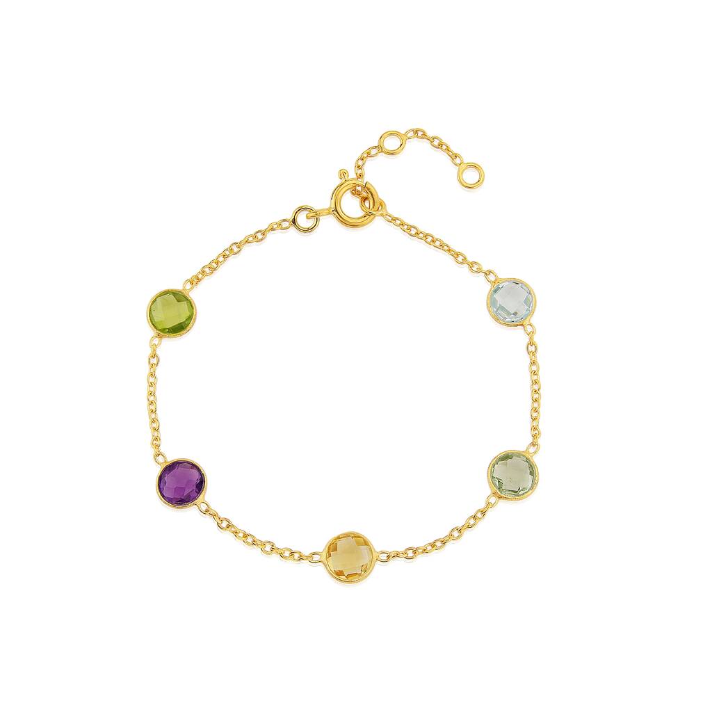 Chennai Gold Plated And Multi Gemstone Necklace By Auree Jewellery ...