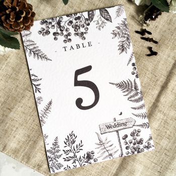 Woodland Fern Wedding Invitation Set, 9 of 12