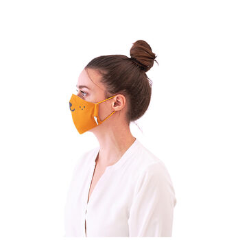 Orange Animal Inspired Adult Face Mask, 2 of 4