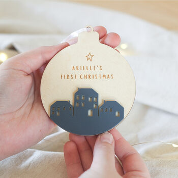 Personalised Baby's First Christmas Tree Ornament, 2 of 3