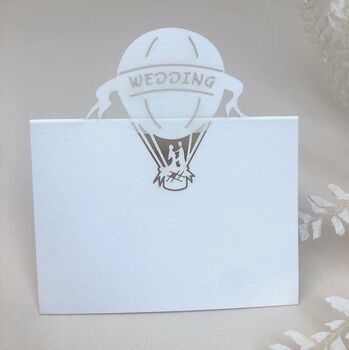 Up And Away Laser Cut Wedding Place Card, 3 of 5
