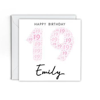 Personalised 19th Birthday Card For Her, 2 of 2