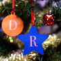 Personalised Colour Block Initial Christmas Decoration, thumbnail 9 of 12