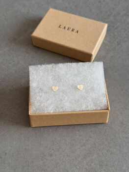 Personalised Initials Sterling Silver Heart Earrings, 6 of 12