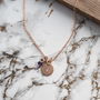 Rose Gold Personalised Birthstone Pendant, thumbnail 3 of 4