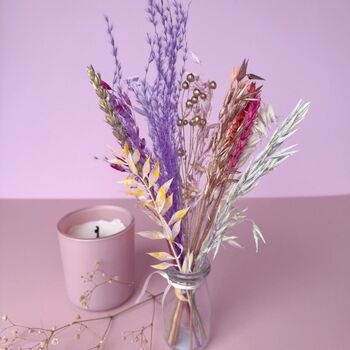 Small Colourful Dried Flower Bunch With Vase, 2 of 3