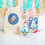 Wooden Rocket Stacking Toy With Personalised Bag, thumbnail 1 of 3