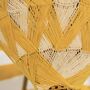 Sunningdale Yellow Striped Teak Parasol, thumbnail 3 of 9