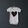 Personalised Daddy Or Mummy + Me Heart Babygrow, thumbnail 3 of 7