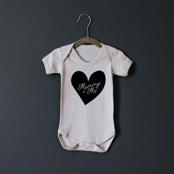 Personalised Daddy Or Mummy + Me Heart Babygrow, 3 of 7