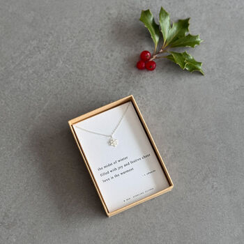 Snowflake Necklace – Sterling Silver Christmas Gift, 9 of 10
