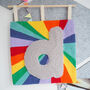 Personalised Punchneedle Grey Letter Wall Art, thumbnail 2 of 3