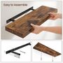 60 Cm Brown Floating Wall Mounted Shelf, thumbnail 6 of 7