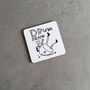 Drunk Again Coaster – David Shrigley Funny Art Design, thumbnail 4 of 5