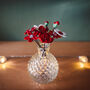 Valentines Glass Rose Bouquet With Cut Glass Vase, thumbnail 7 of 12