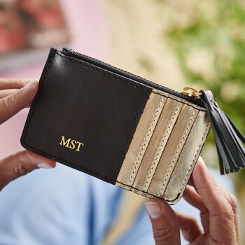 Personalised Leather Purse With Card Slots, 2 of 3