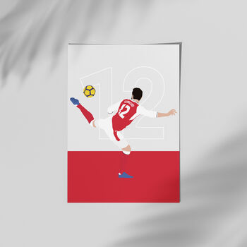 Olivier Giroud North London Reds Football Poster, 2 of 3