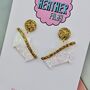 Bathtub Glitter Earrings / Self Care Statement Dangles / Spa Theme Novelty Jewellery / Gift For Bath Lovers, thumbnail 3 of 5