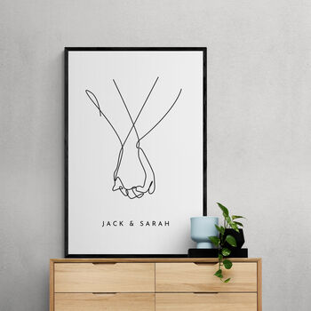 Personalised Holding Hands Print, 2 of 5