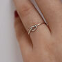 Silver Infinity Love Knot Ring, thumbnail 2 of 2
