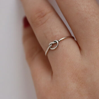 Silver Infinity Love Knot Ring, 2 of 2