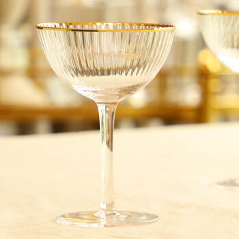 Luxury Champagne Coupe Glasses Set, 4 of 8