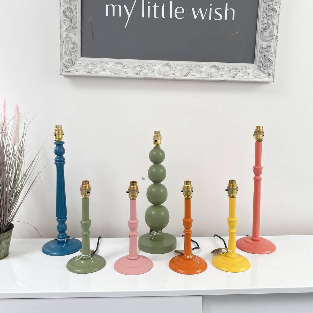 Hand Painted Wooden Lamp Base By My Little Wish