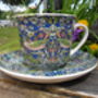 Large Cup And Saucer In William Morris Blue Strawberry Thief Design, thumbnail 8 of 11