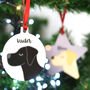 Labrador Dog Breed Christmas Decoration Personalised, thumbnail 1 of 4