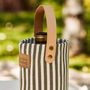 Green Striped Wine/Champagne Bottle Bag, thumbnail 3 of 6
