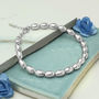 Sterling Silver Oval Beads Bracelet, thumbnail 1 of 3