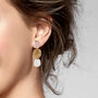 Elegant Dangle Earrings In Gold Glitter, thumbnail 2 of 4