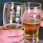 Pair Of Anniversary Beer Glasses, thumbnail 1 of 3