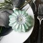 Dusty Sage Green Figure Glass Bauble Set Of Two, thumbnail 1 of 4