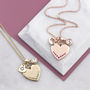 Birthstone Heart Cluster Charm Necklace, thumbnail 3 of 4