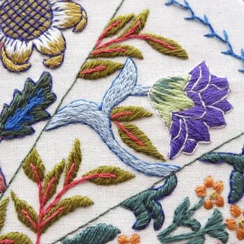 A Year Inspired By William Morris Hand Embroidery Kit, 3 of 7