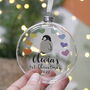 Rainbow First Christmas Penguin Bauble, thumbnail 2 of 5