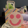 Smiley Face Wall Hanging Black And Neon Pink, thumbnail 4 of 4