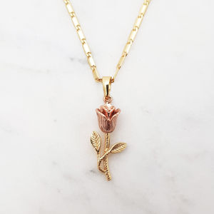 gold flower necklace