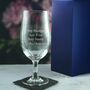 Personalised Engraved Stemmed Beer Glass In Gift Box, thumbnail 2 of 6
