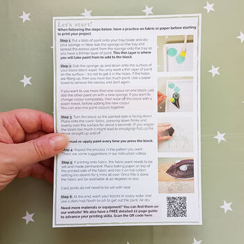 Wood Block Printing Kit Floral Maxi Tote Bag, 6 of 6