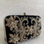 Black Velvet Rectangular Clutch Bag, thumbnail 5 of 10