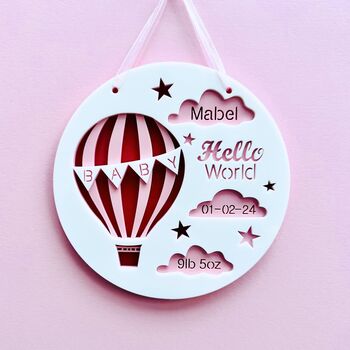 Personalised New Baby Gift, Keepsake Or Announcement Plaque, 2 of 12