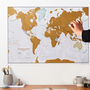 Scratch The World® Map Print With Coin, thumbnail 1 of 12